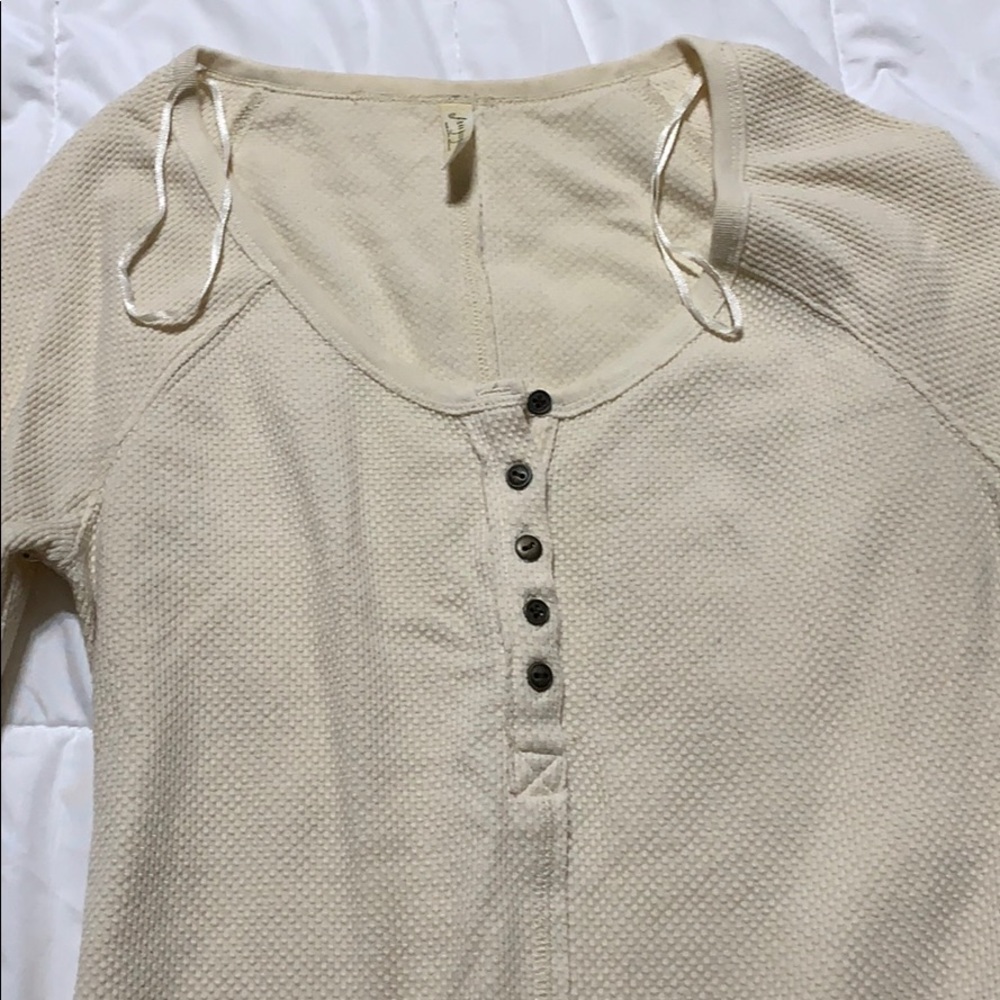 - Free People long sleeve waffle t-shirt